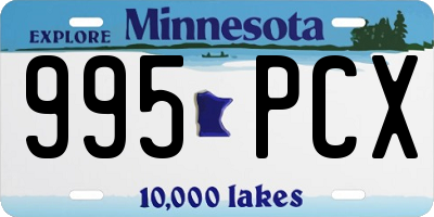 MN license plate 995PCX