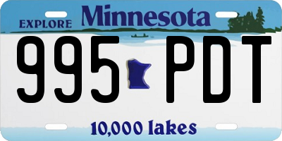 MN license plate 995PDT