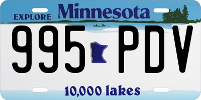 MN license plate 995PDV
