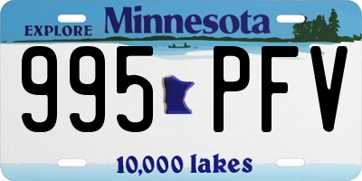 MN license plate 995PFV