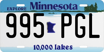 MN license plate 995PGL