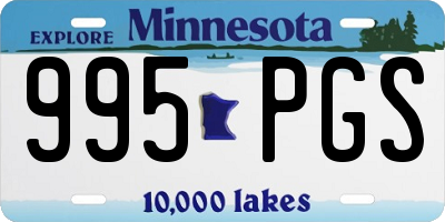 MN license plate 995PGS