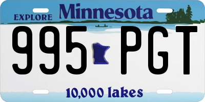 MN license plate 995PGT