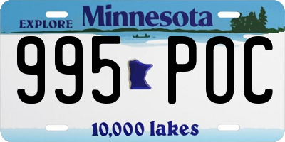 MN license plate 995POC