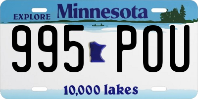 MN license plate 995POU