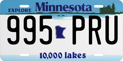 MN license plate 995PRU