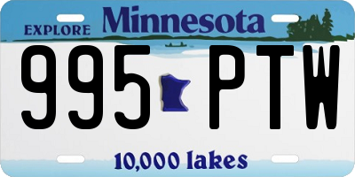 MN license plate 995PTW