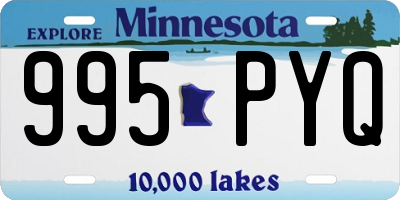 MN license plate 995PYQ