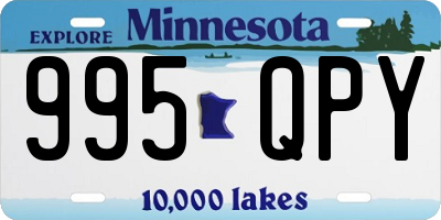 MN license plate 995QPY