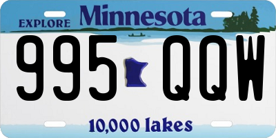 MN license plate 995QQW