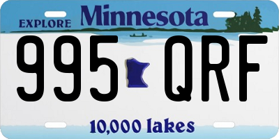 MN license plate 995QRF