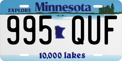 MN license plate 995QUF