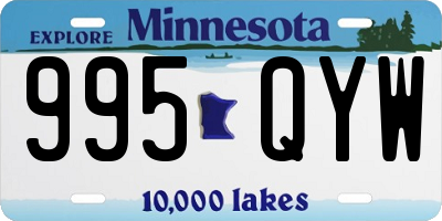 MN license plate 995QYW