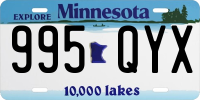 MN license plate 995QYX