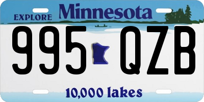 MN license plate 995QZB
