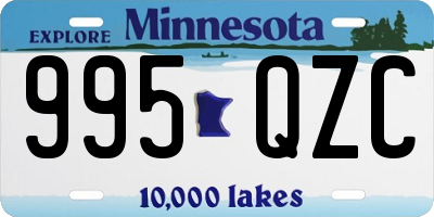 MN license plate 995QZC