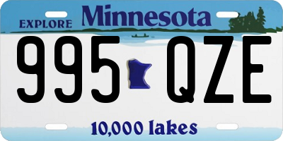 MN license plate 995QZE
