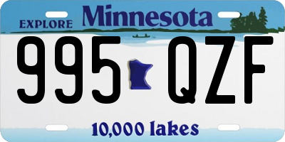 MN license plate 995QZF