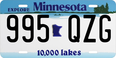 MN license plate 995QZG
