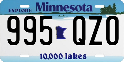 MN license plate 995QZO