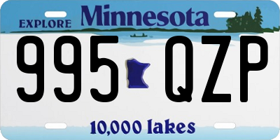 MN license plate 995QZP
