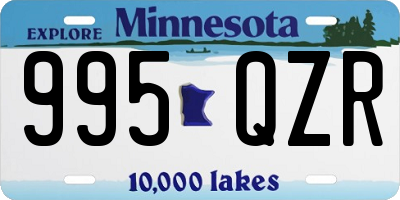 MN license plate 995QZR