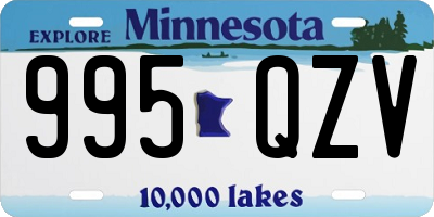 MN license plate 995QZV