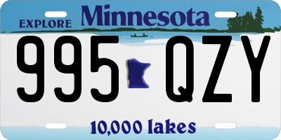 MN license plate 995QZY