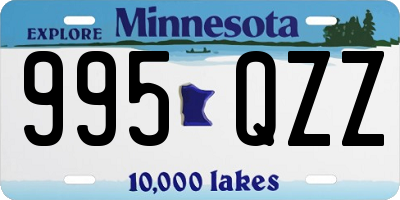 MN license plate 995QZZ