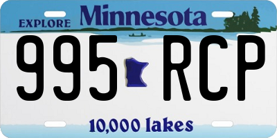 MN license plate 995RCP