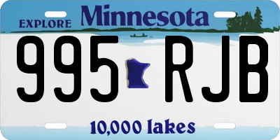 MN license plate 995RJB