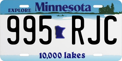 MN license plate 995RJC