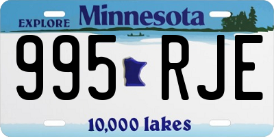 MN license plate 995RJE