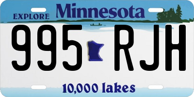 MN license plate 995RJH