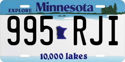 MN license plate 995RJI