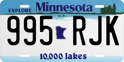 MN license plate 995RJK