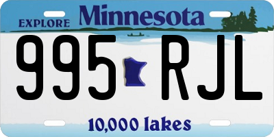 MN license plate 995RJL