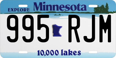 MN license plate 995RJM