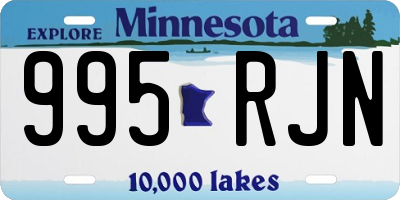 MN license plate 995RJN