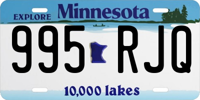 MN license plate 995RJQ