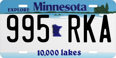MN license plate 995RKA