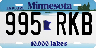 MN license plate 995RKB