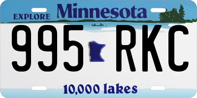 MN license plate 995RKC