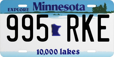MN license plate 995RKE