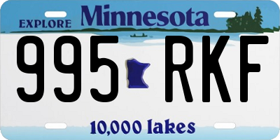 MN license plate 995RKF