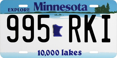MN license plate 995RKI