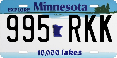 MN license plate 995RKK