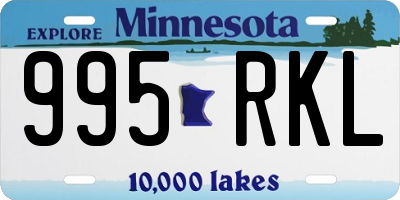 MN license plate 995RKL