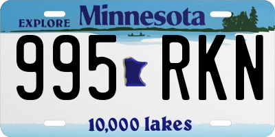 MN license plate 995RKN