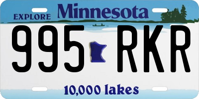 MN license plate 995RKR